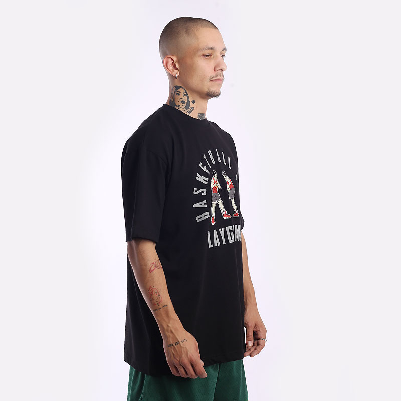 мужская черная футболка PLAYGROUND Basketball Club Tee BoxBasketClubTee-blk - цена, описание, фото 4